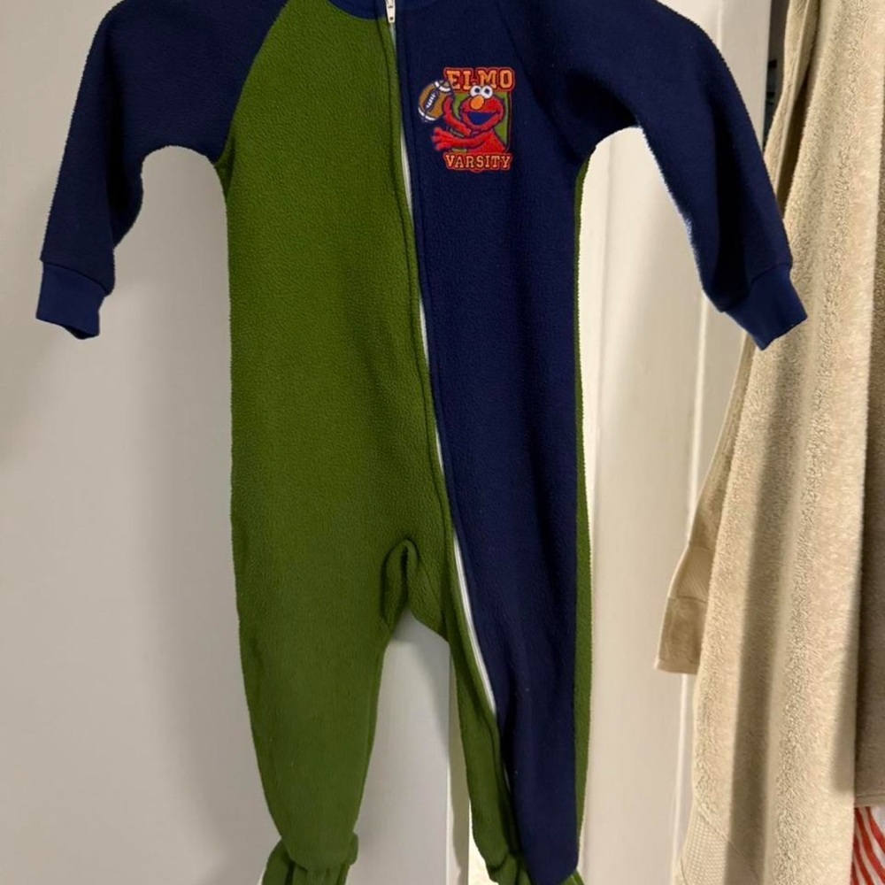 Vintage Sesame Street Varsity Onesie